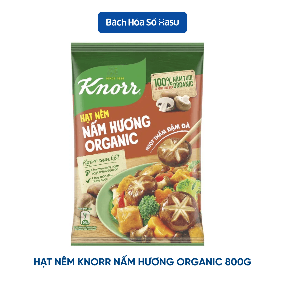 Hạt nêm Knorr Nấm Hương Organic 800g